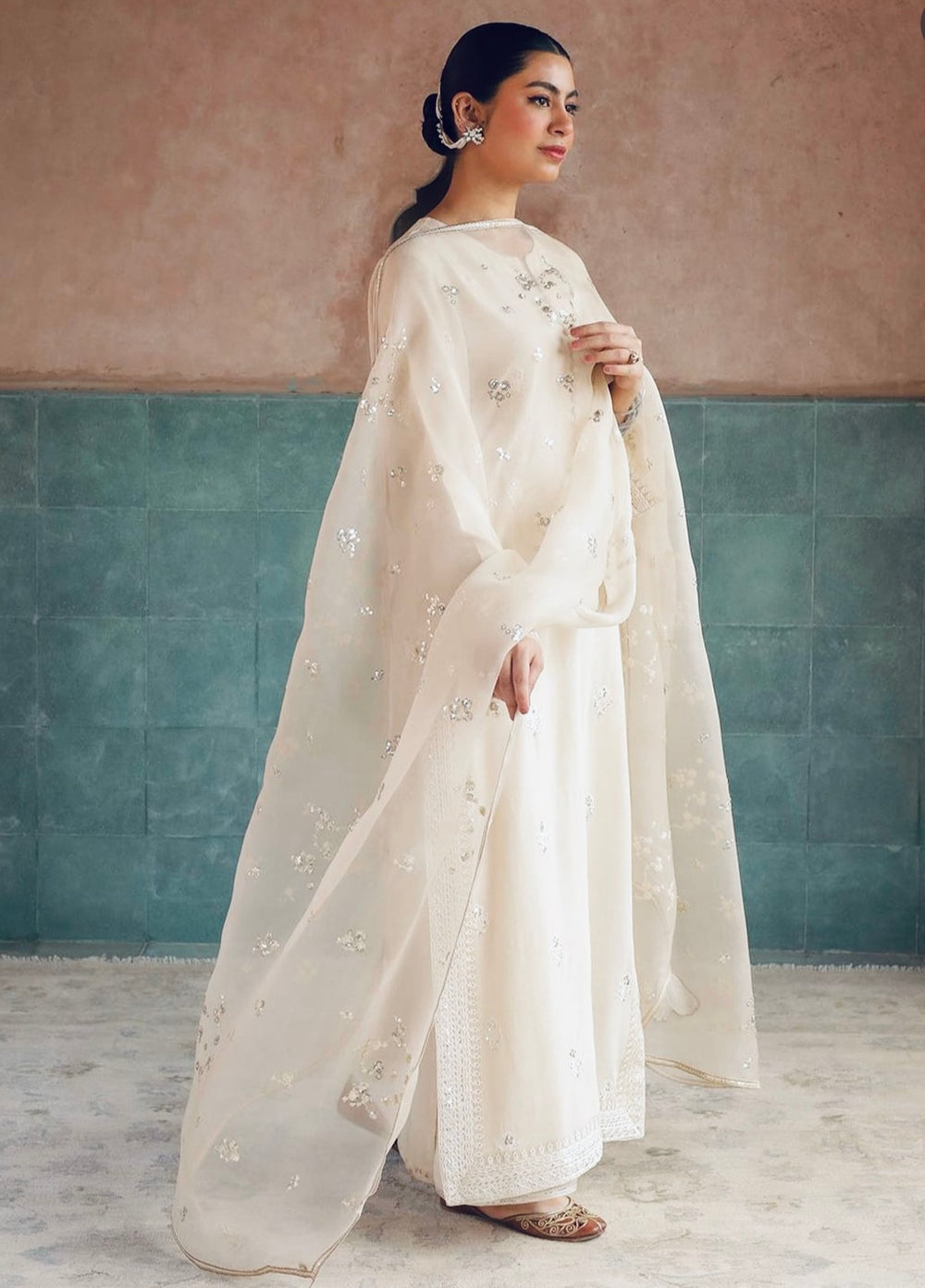 Noor-e-Eid / Ivory | Stitched- 3 Piece