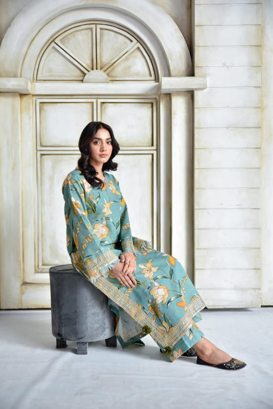 Zink Flora | 2-Piece Stitched Suit